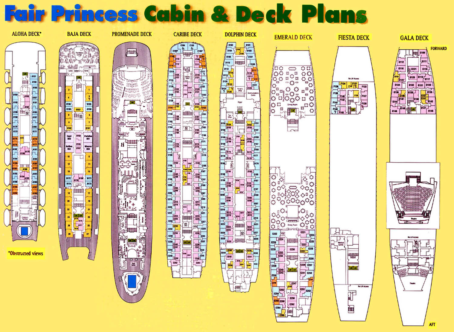 Dawn Princess Cruise Ship Deck Plan