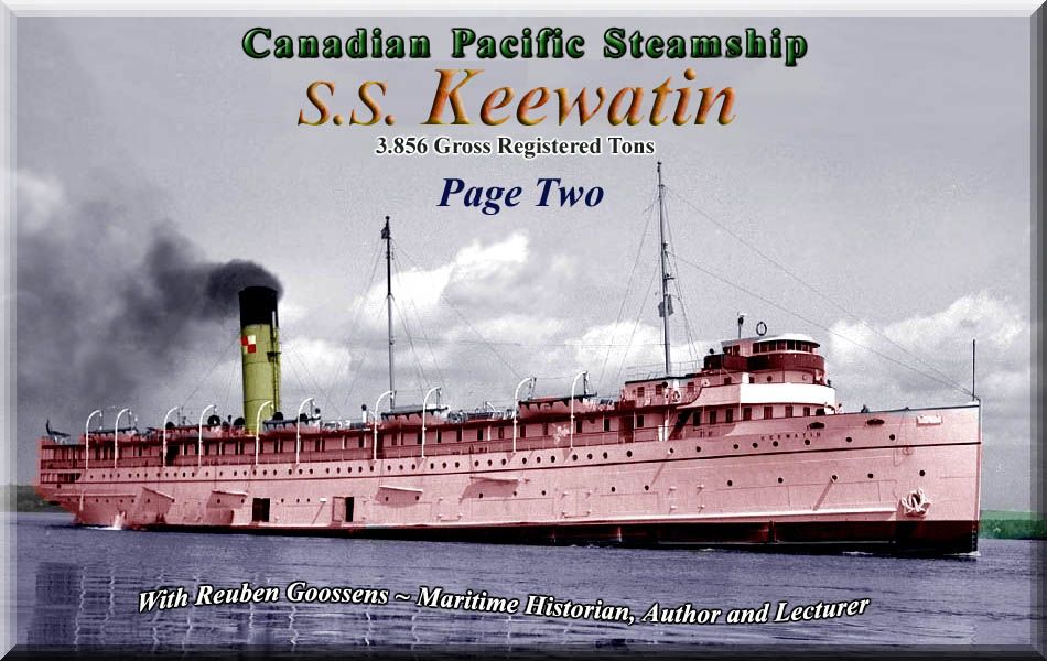 Canadian Pacific Rail's SS Keewatin 1907